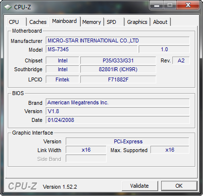 CPU-Z ... Základná doska