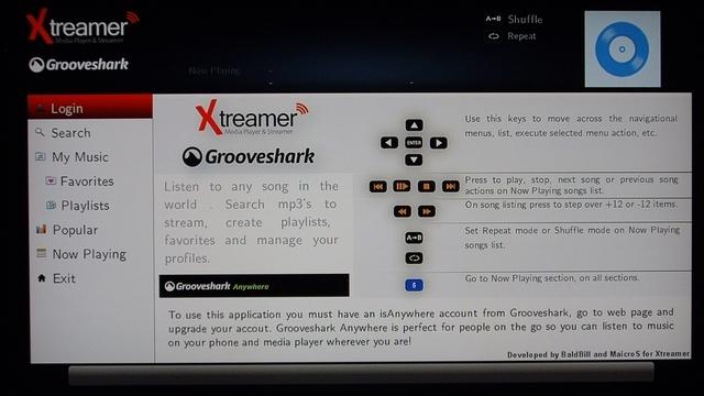 Xtreamer Sidewinder - Grooveshark Music JukeBox